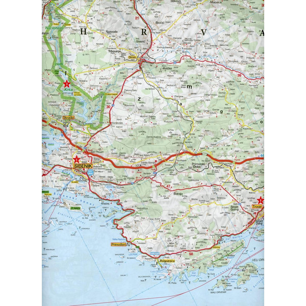 MARCO POLO KARTE KROATISCHE KÜSTE MITTE - Straßenkarte Ansicht 2