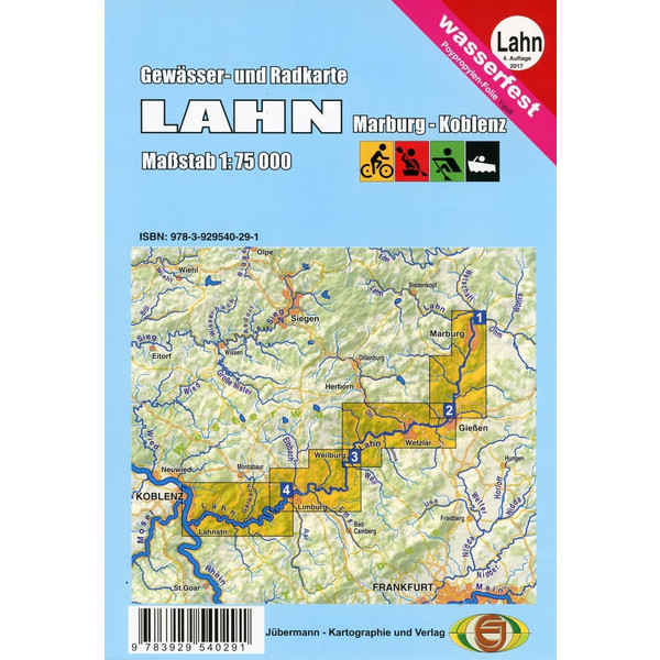 GEWÄSSERKARTE LAHN 1:75 000 - Wasserkarte Ansicht 1