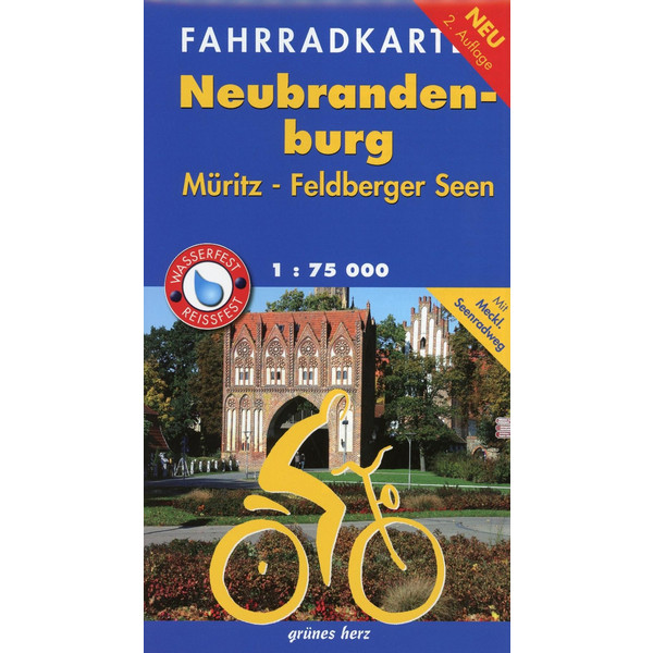 FAHRRADKARTE NEUBRANDENBURG, MÜRITZ, FELDBERGER SEEN - Fahrradkarte Ansicht 1