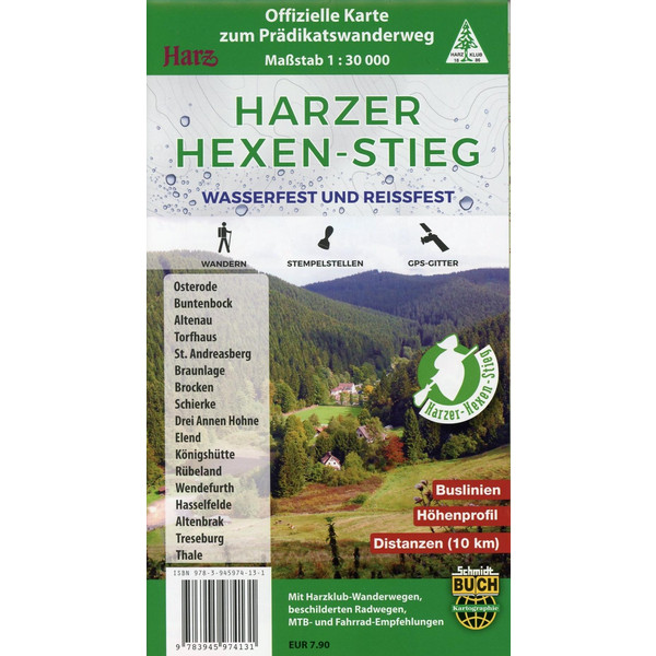 HARZER HEXEN-STIEG 1: 30.000 - Wanderkarte Ansicht 1