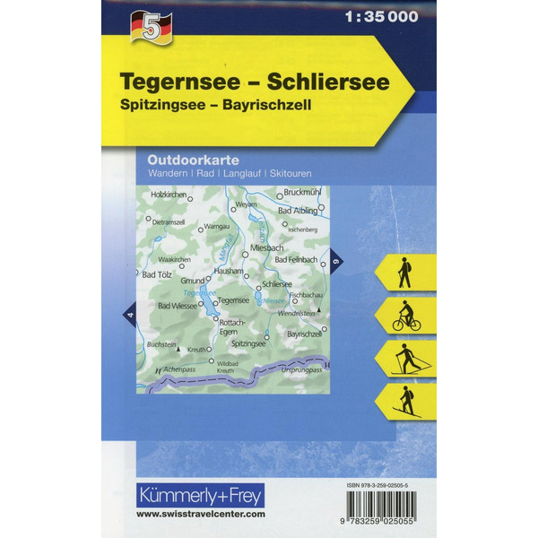 KUF OUTDOORKARTE 05. TEGERNSEE - Wanderkarte Ansicht 1