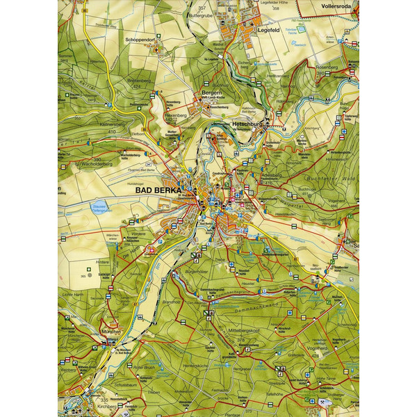 WANDERKARTE BAD BERKA UND MITTLERES ILMT - Wanderkarte Ansicht 2