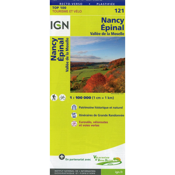 IGN 121 NANCY 1:100.000 - Wanderkarte Ansicht 1