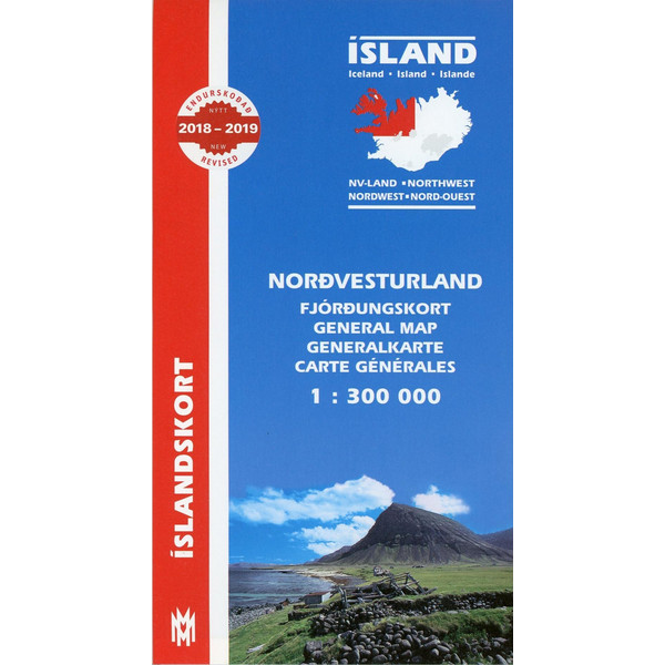 ISLAND. NORDWEST 1 : 300 000 - Straßenkarte Ansicht 1