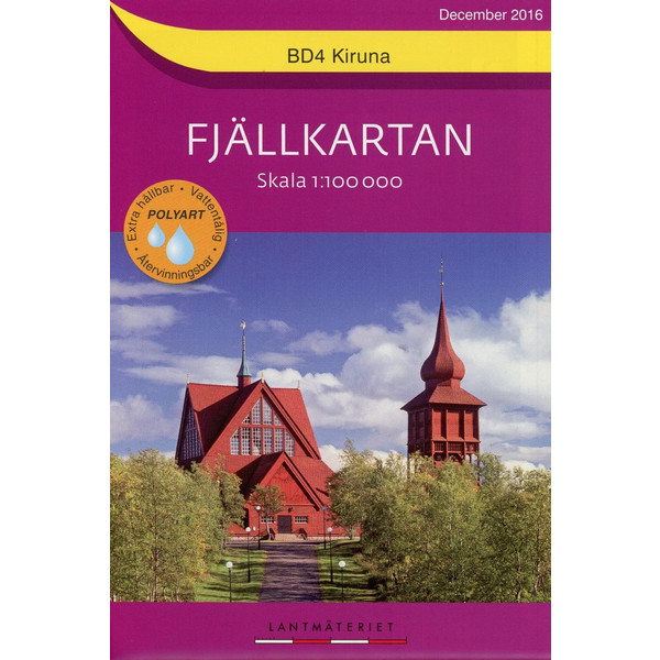 FJÄLLKARTAN 1 : 100 000 BD4 KIRUNA BERGW - Wanderkarte Ansicht 1