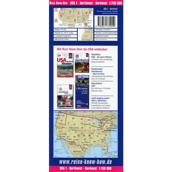 RKH WMP USA 01, NORDWEST - Straßenkarte Ansicht 2