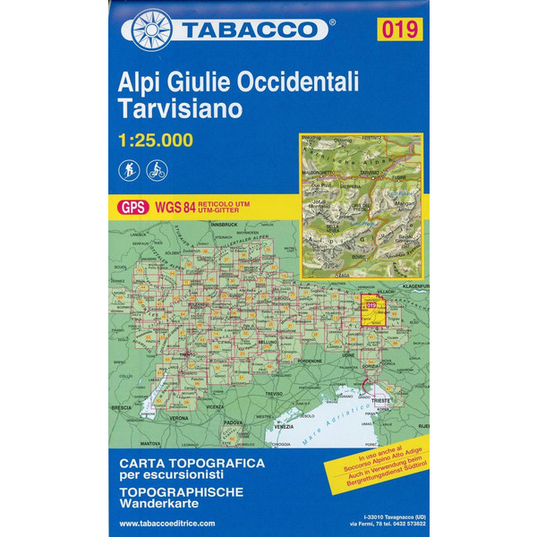 TABACCO #19 ALPI GIULIE OCCIDENTALI - Wanderkarte Ansicht 1