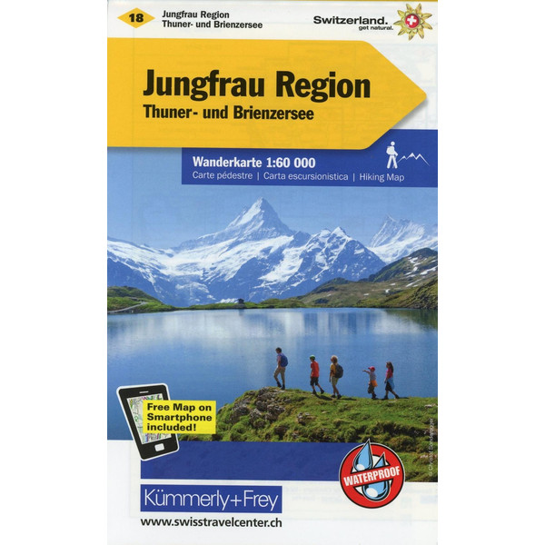 WK 18 JUNGFRAU-REGION 1:60.000 - Wanderkarte