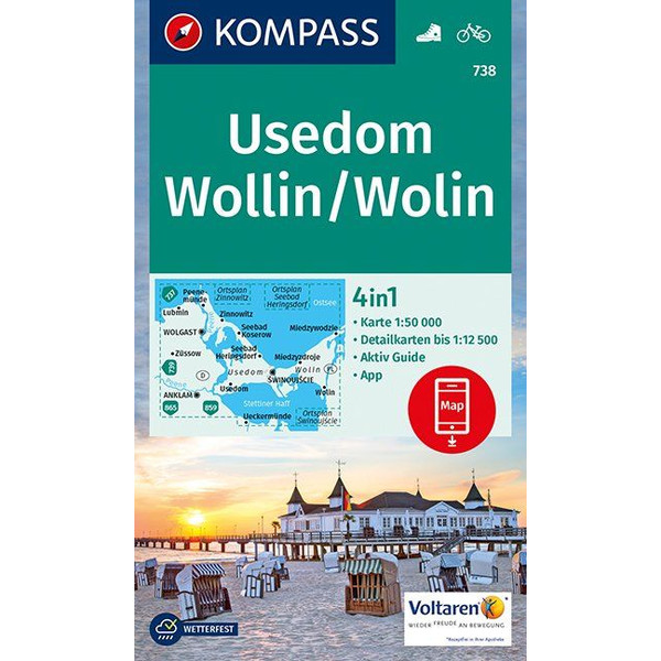 738 USEDOM, WOLLIN/WOLIN - Wanderkarte