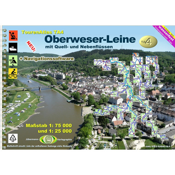 TOURENATLAS TA4 WASSERWANDERN 04 OBERWESER-LEINE - Wasserkarte Ansicht 1