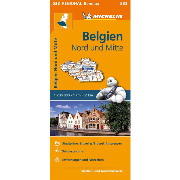 MICHELIN BELGIEN NORD UND MITTE - Straßenkarte Ansicht 1