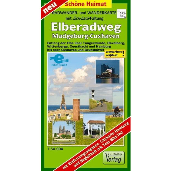 RK UND WK ELBERADWEG, MAGDEBURG-CUXHAVEN - Wanderkarte Ansicht 1