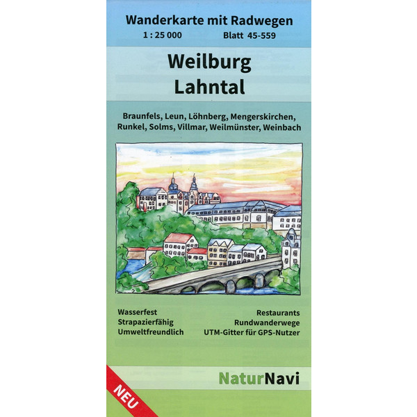 WEILBURG - LAHNTAL 1 : 25 000, BLATT 45- - Wanderkarte Ansicht 1