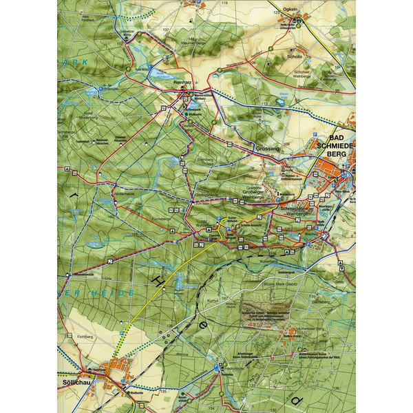 RAD- UND WANDERKARTE DÜBENER HEIDE 1: 35 - Wanderkarte Ansicht 2