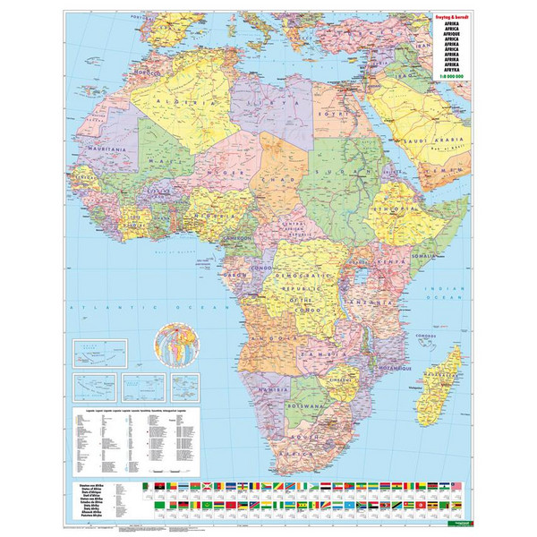 F+B AFRIKA, KONTINENTKARTE 1:8 000 000 - Straßenkarte Ansicht 2