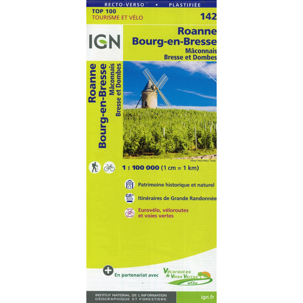 IGN 142 ROANNE MÂCON 1:100 000 - Karte Ansicht 1