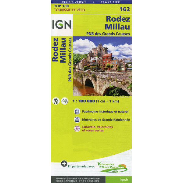 IGN 162 RODEZ MILLAU 1:100 000 - Karte Ansicht 1