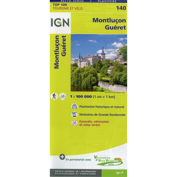 IGN 140 MONTLUÇON GUÉRET 1:100 000 - Karte Ansicht 1