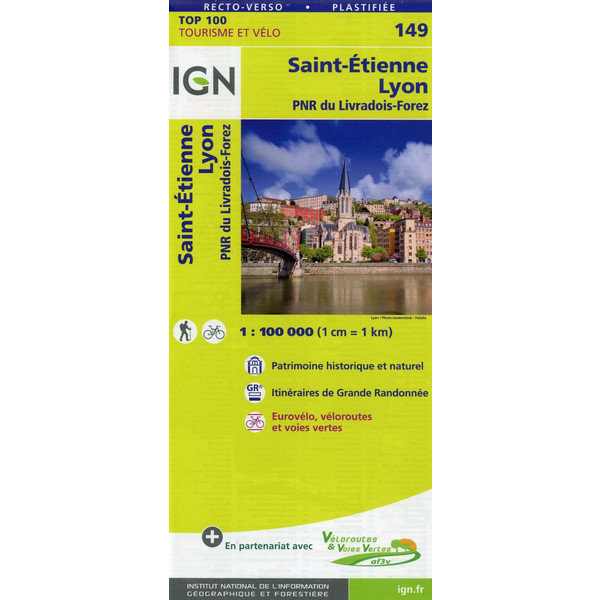 IGN 149 LYON ST-ÉTIENNE 1:100 000 - Karte Ansicht 1