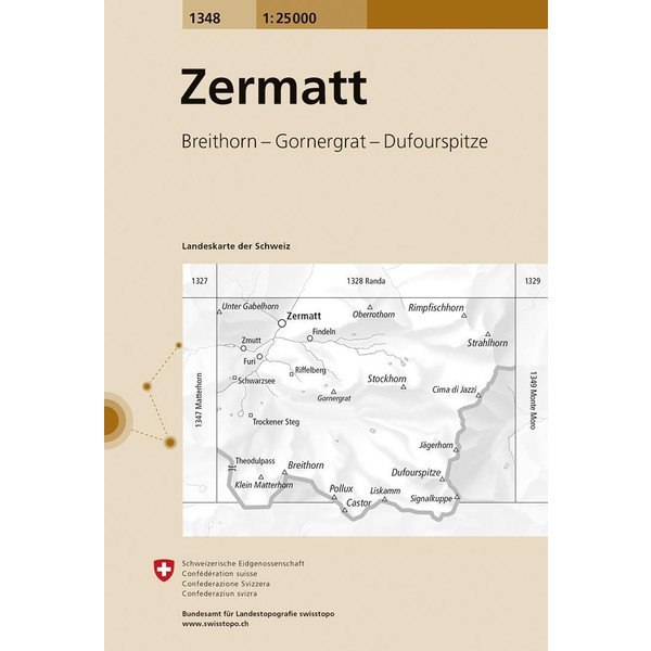 ZERMATT 1 : 25 000 - Wanderkarte Ansicht 1