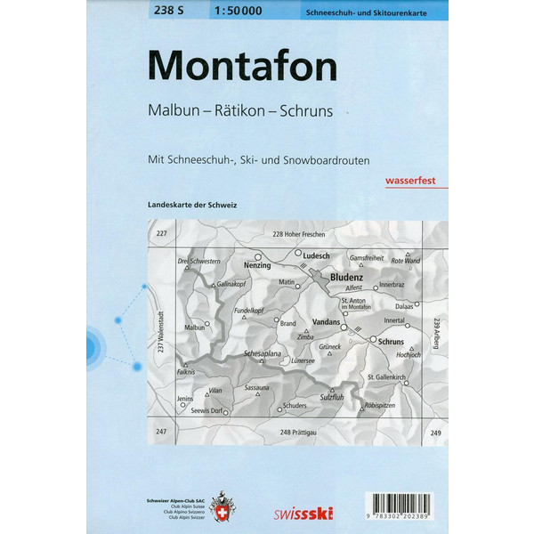 238 S MONTAFON 1:50T - Wanderkarte Ansicht 2