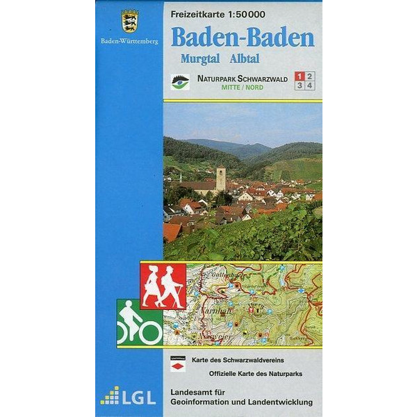 BADEN-BADEN. FREIZEITKARTE 1 : 50 000 - Wanderkarte Ansicht 1