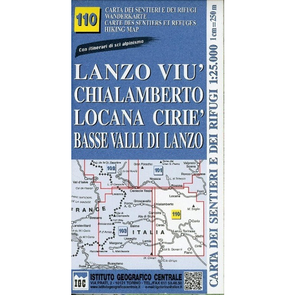 IGC ITALIEN WK 110 CHIALAMBERTO - Wanderkarte Ansicht 1