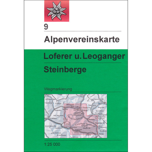 DAV 9 LOFERER U. LEOGANGER STEINBERGE - Wanderkarte Ansicht 1