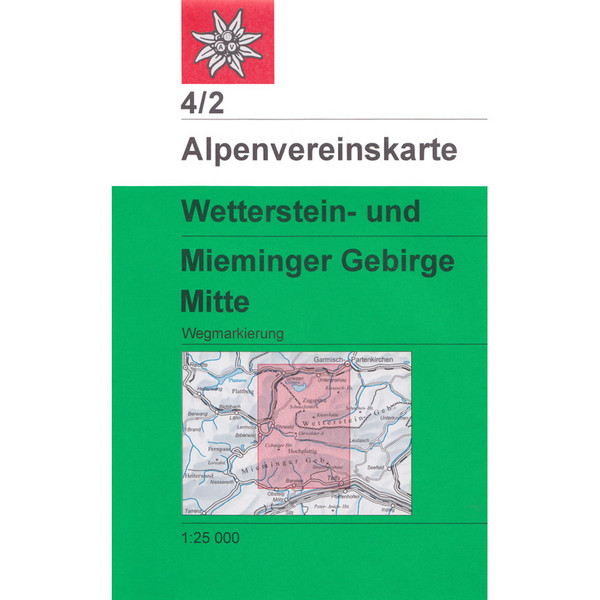 DAV 4/2 WETTERSTEIN/MIEMINGER MITTE 1:25.000 - Wanderkarte Ansicht 1