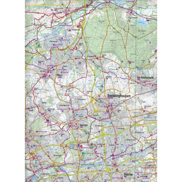 BIKELINE RADKARTE RUHRGEBIET 1 : 75 000 - Fahrradkarte Ansicht 3