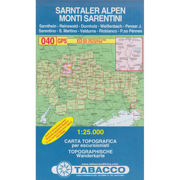 TABACCO 040 SARNTALER ALPEN - Wanderkarte Ansicht 1