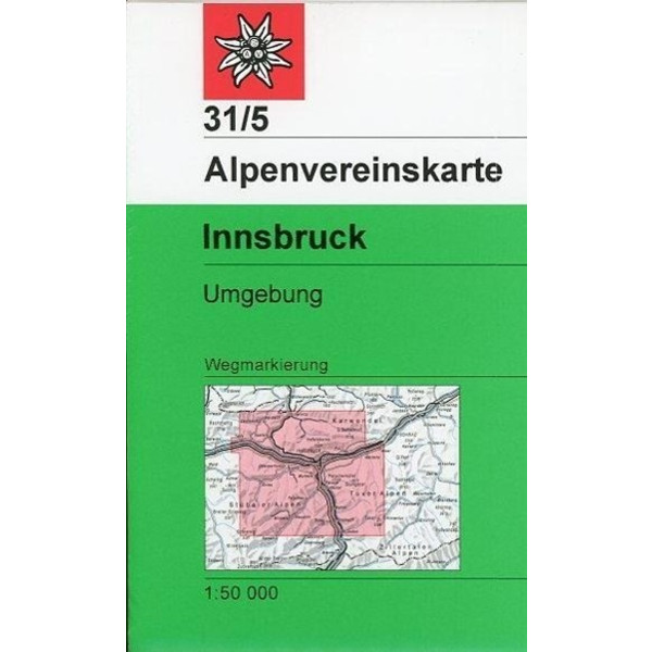 DAV 31/5 WEG INNSBRUCK UND UMGEBUNG - Wanderkarte Ansicht 1