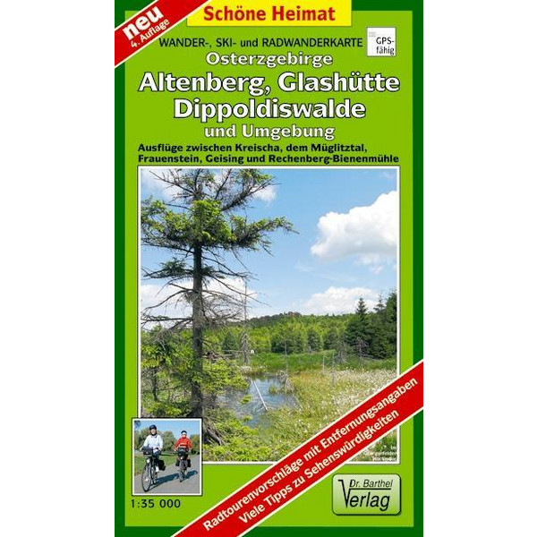 OSTERZGEBIRGE. ALTENBERG UND UMGEBUNG - Wanderkarte Ansicht 1