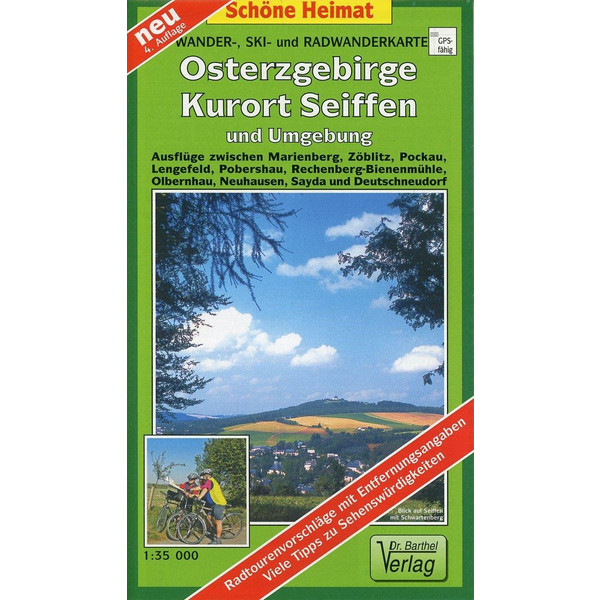 OSTERZGEBIRGE. KURORT SEIFFEN UND UMGEBU - Wanderkarte Ansicht 1