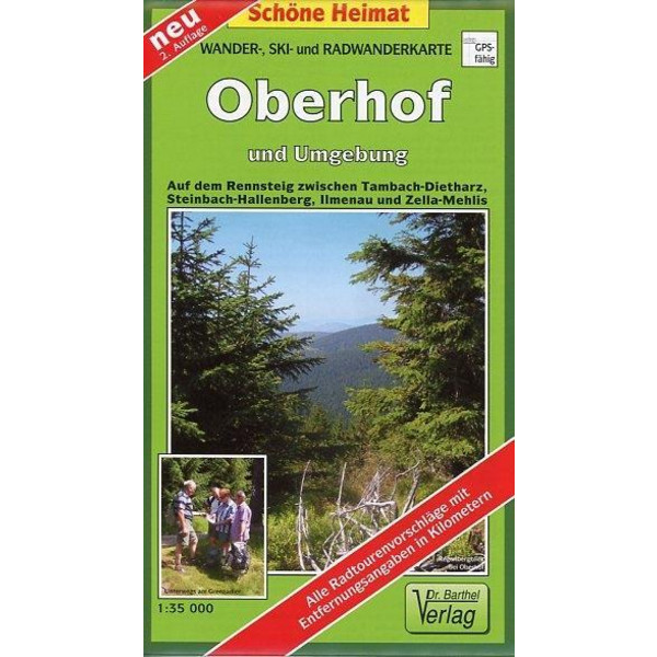 OBERHOF, ILMENAU, ZELLA-MEHLIS UND UMGEBUNG - Wanderkarte Ansicht 1
