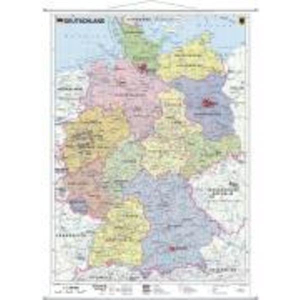 POLITISCH. WANDKARTE MIT METALLEISTE - Poster
