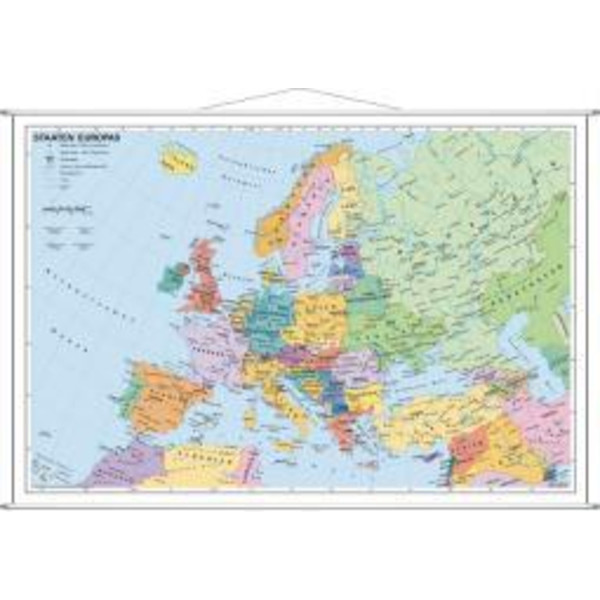 EUROPAS. WANDKARTE MIT METALLLEI - Poster