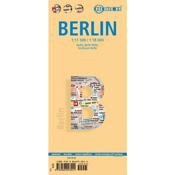 BERLIN 1 : 11 500 / 1 : 18 000 - Stadtplan Ansicht 1