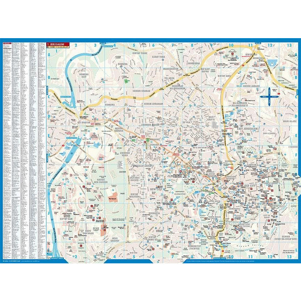 JERUSALEM 1 : 8 000 - Straßenkarte Ansicht 2