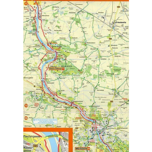 ELBE-RADWANDERWEG - Fahrradkarte Ansicht 2