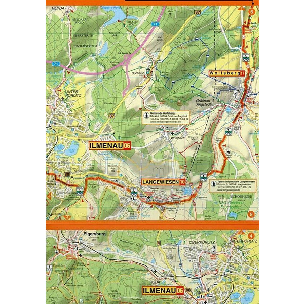ILMTAL-RADWEG 1 : 35 000. RADWANDERATLAS - Fahrradkarte Ansicht 2