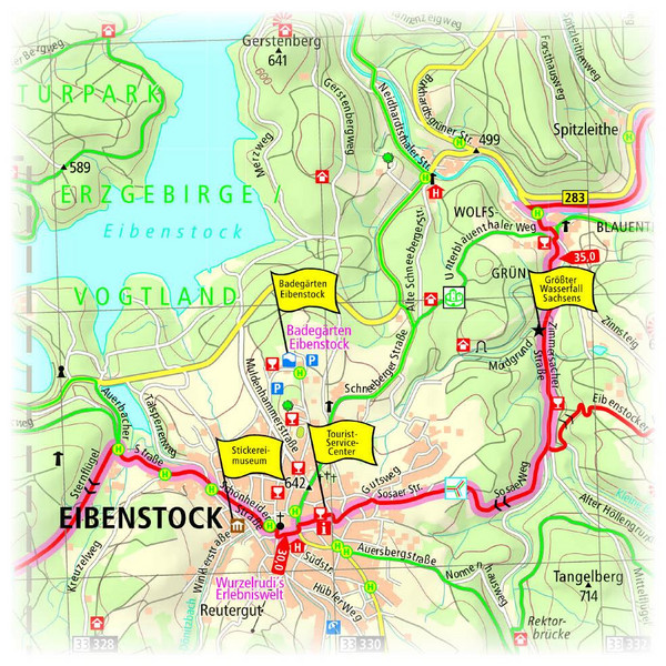 MULDENTAL-RADWANDERWEG 1 : 50 000 - Fahrradkarte Ansicht 2