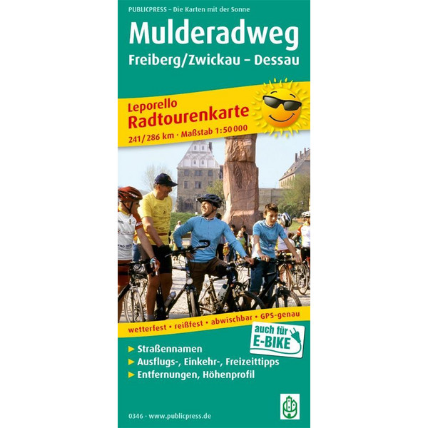 MULDENTAL-RADWANDERWEG 1 : 50 000 - Fahrradkarte Ansicht 1