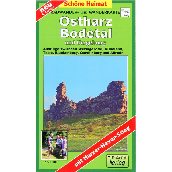 RADWANDER- UND WANDERKARTE OSTHARZ, BODETAL - Wanderkarte Ansicht 1