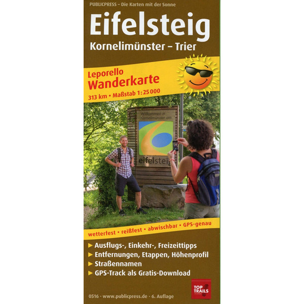 WANDERKARTE EIFELSTEIG 1 : 25 000 - Wanderkarte Ansicht 1