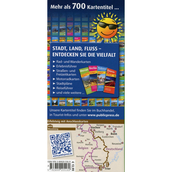 WANDERKARTE EIFELSTEIG 1 : 25 000 - Wanderkarte Ansicht 2