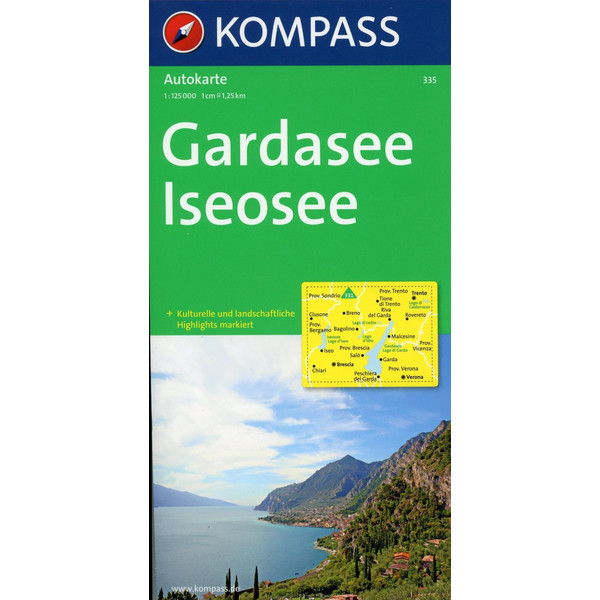 KOMPASS AUTOKARTE GARDASEE - ISEOSEE - Wanderkarte Ansicht 1