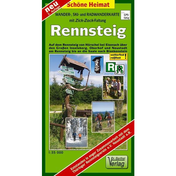 RENNSTEIG 1 : 35 000. RAD- UND WANDERATL - Wanderkarte Ansicht 1