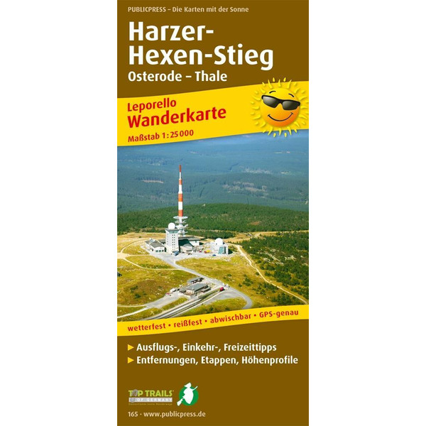 WANDERKARTE HARZER HEXEN-STIEG 1 : 25 00 - Wanderkarte Ansicht 1