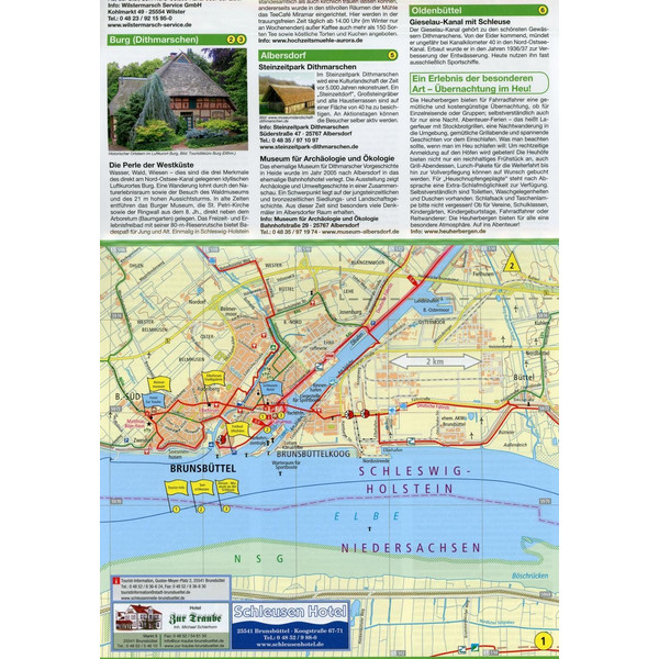 RADROUTE NORD-OSTSEE-KANAL 1 : 50 000 - Fahrradkarte Ansicht 3